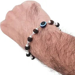 dayalu store Rudraksha, Evil Eye Silver Bangle-picture-31