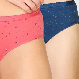 van heusen Pack of 2 Antibacterial And No Marks Waistband Women Hipster Multicolor Panty-picture-39