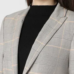 van heusen Women Checkered Single Breasted Formal Blazer image 4