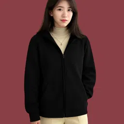 parona Women Solid Fleece Jacket-picture-11