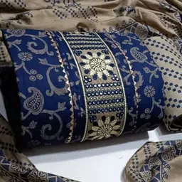 meghdoot textiles Unstitched Pure Cotton Salwar Suit Material Embroidered, Printed-picture-12