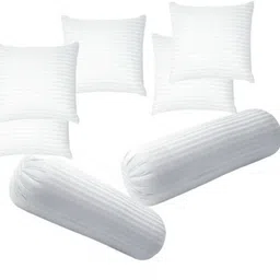 raccoon Microfibre Bolster Pack of 7 Stripes Jaipur Made Set Of 5 Cushion & 2-picture-35