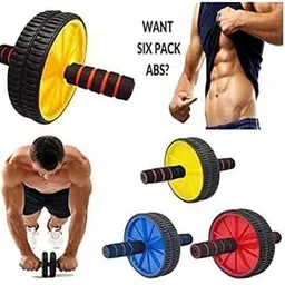 u.s.traders Double Spring Tummy Trimmer and Double Wheel AB Roller Combo for Abs Core Fitness Accessory Kit Kit image 3
