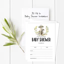inkdotpot 30 Koala Baby Baby Shower Invitation Cards Gender Neutral in Blank Invites Invitation Card image 2