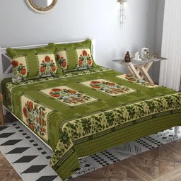 alcotex Cotton Double Flat 240 TC Abstract Bedsheet image 3