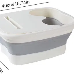 deoxys Collapsible Foot Soaking Tub Pedicure Spa Foot Bath Basin image 3