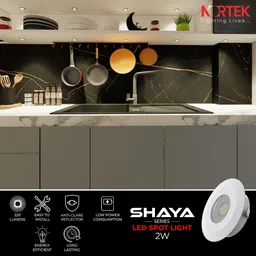 nortek Shaya 2W Led Spot Light Stylish Led Light for Home Decor Cool White Pack of 15 Recessed Ceiling Light Ceiling Lamp image 3