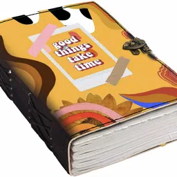 di-kraft Printed Designer leather cover Diary with Lock For Office|Gift|SIZE 5*7 INCHES A5 Diary unruled 200 Pages-picture-14