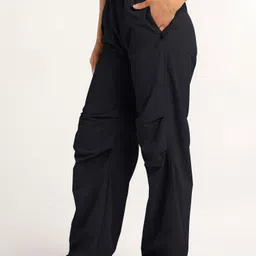 maniac Women Solid Black Track Pants image 2