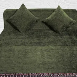 seventh heaven Relax King 8 Inch PU Foam (72x48) 2 Seater Sofa Cum Mattress In Green Colour image 2