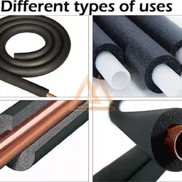 marshland Insulation Tube for Air Conditioner Heat Consumption Rubber Tube Black 1/4 * 1/2 Insulation Tube for Air Conditioner Ac Pipe Hose Pipe image 3