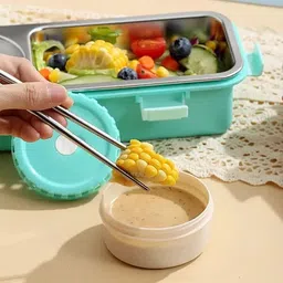 eatco Premium Airtight Rectangular Lunch Box – Leakproof, Microwave & Dishwasher Safe 1 Containers Lunch Box image 3