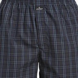 jockey Pack of 2 Checkered Men Blue Boxer Shorts image 5