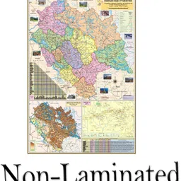 cyberbazaar HIMACHAL PRADESH STATE MAP size : 100x70 centimeter (40"x28" inch) With Fact & Figure District Area, Population, Density, Sex Ratio, Literacy, Places of Tourist Interest Etc. Paper Print-picture-11