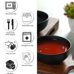 cdi Black 450ml Melamine (Set Of 2) Serving Bowls image 5