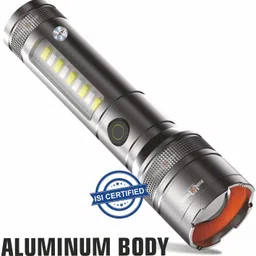 sunaze Rechargeable Metal Body Torch Zoomable Head 1200 mAh Battery 3 Mode Lights 6hr Torch-picture-29