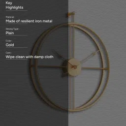 nestroots Iron Gold Golden Hour Display Wall Clock image 5