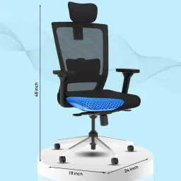 the sleep company Stylux SmartGRID Ergonomic Chair In Black Colour image 2