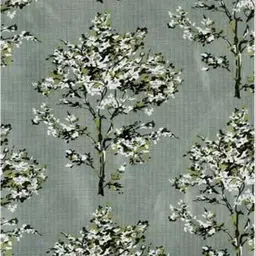 aadi traders Green Polyester Floral and Solid 7ft Semisheer Eyelet Door Curtains (4Pcs) image 3