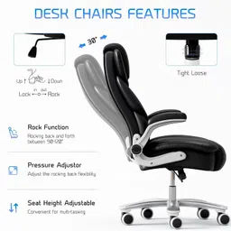 chairtech HIGH Back with Steel Base and 3 Year manufacturer Warranty Leatherette Office Executive Chair image 4