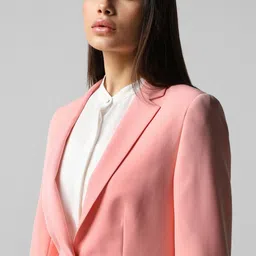 van heusen Women Solid Single Breasted Formal Blazer image 5