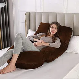 wild mint ultra soft j shaped pillow Polyester Fibre, Microfibre Solid Pregnancy Pillow Pack of 1 image 4