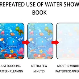 turtleindia Reusable Water Magic Book, Magic Doodle Pen, Coloring Doodle Drawing for Kids image 5