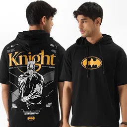 red clover Men Printed Hooded Neck Pure Cotton Black T-Shirt-picture-47