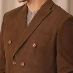 mr bowerbird Men Solid Double Breasted Casual Blazer image 2