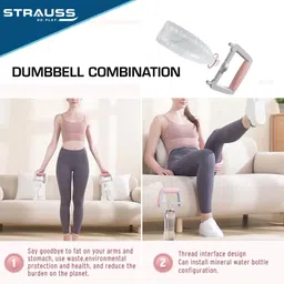 strauss Multifunction Abs Roller With Push Up Bar & Resistance Tube | Ab Wheel Roller Ab Exerciser image 5
