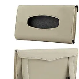 PU Leather Car Tissue Paper Box Sun Visor Tissue Paper Holder EQJ21 Vehicle Tissue Dispenser-image-82