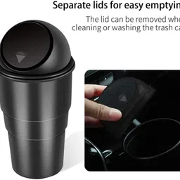 savvyshopper Compact Car Dustbin with Push Lid | Multi-Purpose Plastic Mini Trash Can Car Trash Bin Bag-picture-20