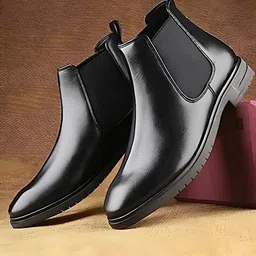 amy blake Men High Top Chelsea Slip-On Chukka Height Increasing Boots For Men Boots For Men-picture-17