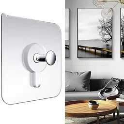 aqimus Photo Frame Hooks for Wall Without Drilling Heavy Duty, Nail-Free Hook 10 image 2