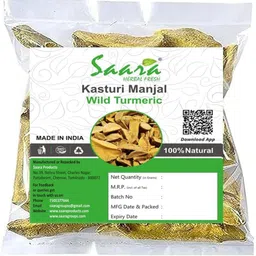saaraherbalfresh Kasthuri Manjal Root,50g, Wild Turmeric Root, For Face&Skin Lightening, 50g image 1