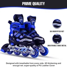 madcube Inline Skates Aluminum Body Skates with Adjustable Length for Boys and Girls In-line Skates - Size Free UK image 3