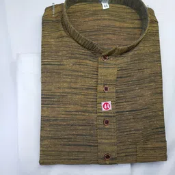 saif chikan handicraft Men Khadi Cotton Kurta Pyjama Set image 2