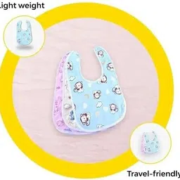 rkg Waterproof Baby Bibs Pack of 3 – Cute Cartoon Prints, Soft Fabric image 4