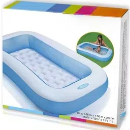 kindertales 5ft Inflatable Rectangular swimming Pool, With Free Pump Inflatable Swimming Pool-picture-30