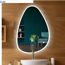 quality glass LED Wall Mirror with Touch Sensor Modern Bathrooms Irregular(12 x 18 Inch) Bathroom Mirror-picture-16