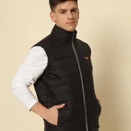 dressbase Men Solid Bomber Jacket image 4