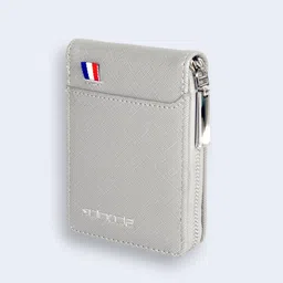 Men Casual, Travel, Formal, Trendy Grey Artificial Leather Wallet-image-0