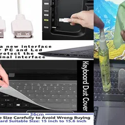 ANJO Keyboard-WirelesMouse-Pad-Hub-Clenr-OTGCM-Ext-LED-Skin-15.6iScrn&KeyGuard&Sleeve Combo Set image 4