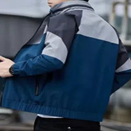 YASHTU Colorblock Men Wind Cheater Solid Men Wind Cheater image 3