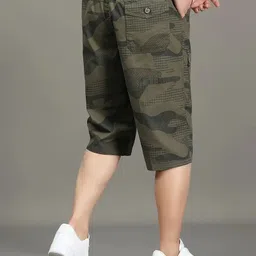 sti Military Camouflage, Printed, Geometric Print Men Multicolor Cargo Shorts image 2