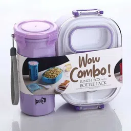 kpnb Tiffin Box with Water Bottle | Lunch Box Combo with Bottle and Spoon 2 Containers Lunch Box image 4