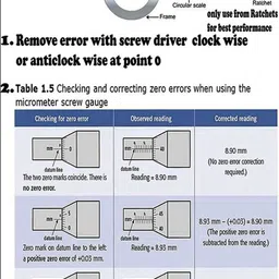balrama 2pc Combo Steel Body 12.5 cm Vernier Caliper + 0-25 mm Micrometer Screw Gauge Labworld Vernier Caliper Depth Gauge for Measurement of Round Objects Nickel Vernier Caliper image 4