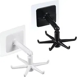 vrdh Wall mounting Self Adhesive 360 Degree Rotating Hook for Hanging(Pack of 1)1.50 Hook 6-picture-11