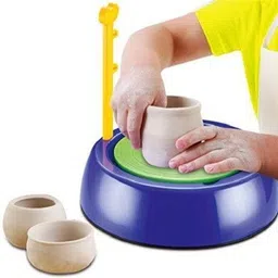 nishchal Electric Battery Operated Pottery Wheel Set Clay Pot Making Machine Game POT_71 image 4