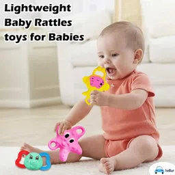 funblast Sound Rattle Toys for Baby - Pack of 3 Rattle and Teether Toys (Assorted Design) Rattle image 4